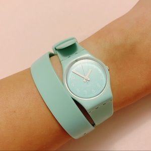 Swatch Lady Long Strap Mint Watch